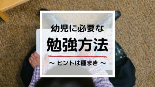 幼児に1番必要な勉強方法とは？ーヒントは【種まき】ー