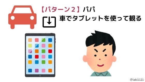 【dTVパターン2】車でタブレットを使って観る