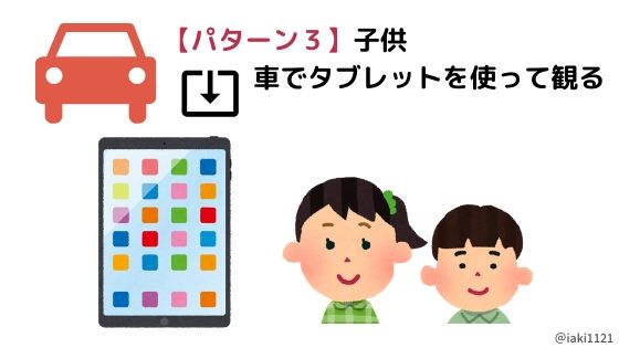 【dTVパターン3】車でタブレットを使って観る
