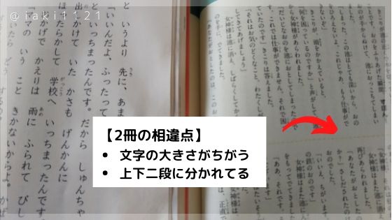 2冊の相違点を見つけました。