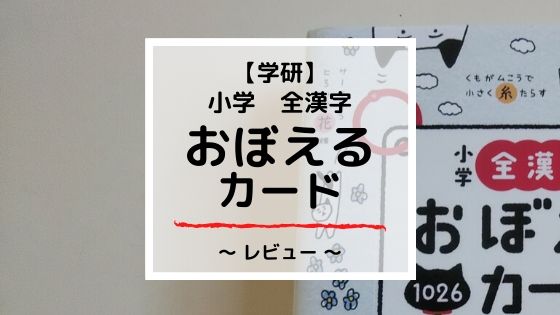 【レビュー】学研『全漢字おぼえるカード』メリット・デメリットを解説