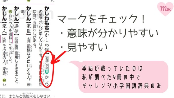 国語辞典の選び方４：マークが分かりやすい