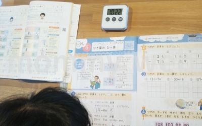 小学ポピーのたいけんワークに取り組む様子