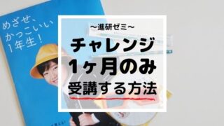 チャレンジ1ヶ月だけ受講できる？【1年生の4月号を試した体験談】