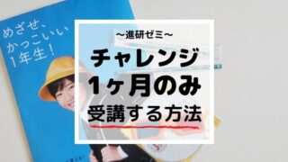 チャレンジ1ヶ月だけ受講できる？【1年生の4月号を試した体験談】